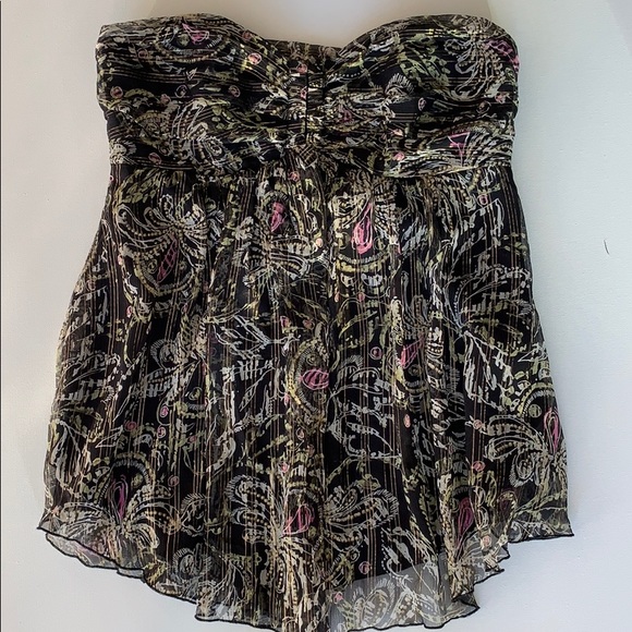 Express Silk strapless Shirt Size 8 super cute - Picture 1 of 8